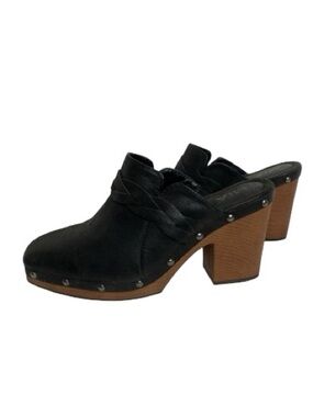 MIA GRACE Women's Black Fall Winter Clogs Platform 7.5 M